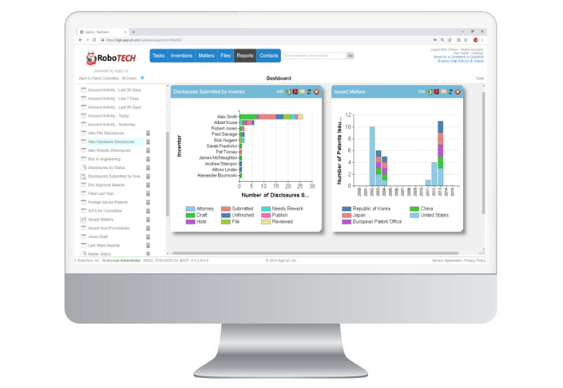 screenshot of AppColl Prosecution Manager